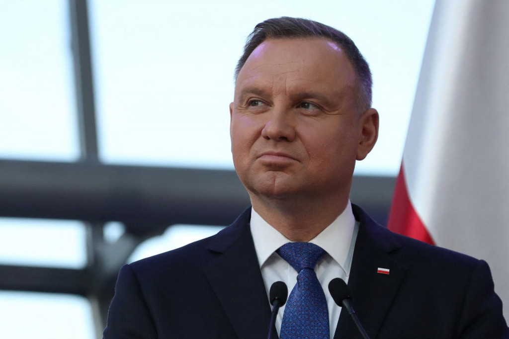 Poľsk&yacute; prezident Andrzej Duda na tlačovej konferencii vo Var&scaron;ave, Poľsko 2. j&uacute;na 2022. FOTO: REUTERS