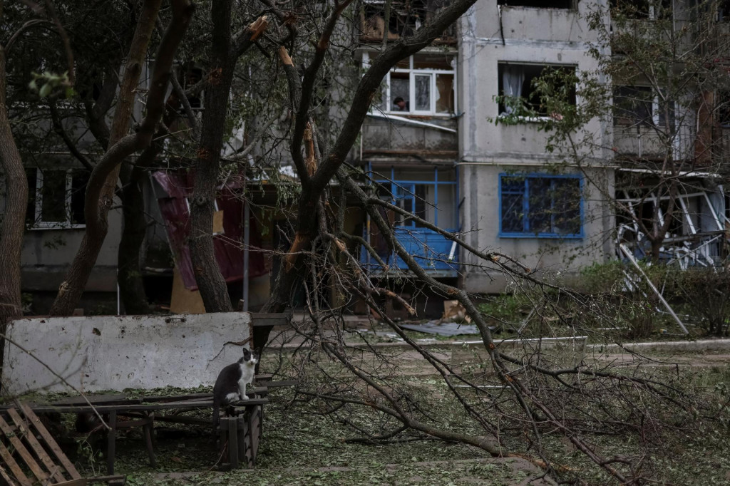 Mesto Bakhmut na Ukrajine, ktoré je zničené po ruských útokoch. FOTO: REUTERS