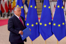 Maďarský premiér Viktor Orbán na samite lídrov Európskej únie. FOTO: REUTERS/Johanna Geron