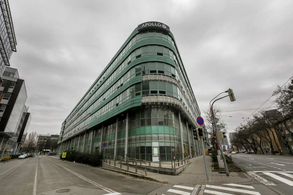 B&uacute;ranie p&ocirc;vodn&eacute;ho Apollo Business Centra sa začalo na konci roku 2019. FOTO: TASR/D. Veselsk&yacute;