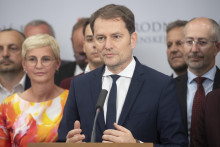 Podpredseda vlády a minister financií Igor Matovič a poslanci OĽANO. FOTO: TASR/Martin Baumann