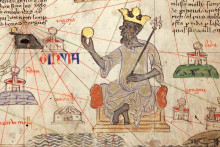 Takto je Mansa Musa zobrazený v Katalánskom atlase z roku 1375. Ako zlatom oplývajúci najvýznamnejší vládca subsaharskej Afriky.