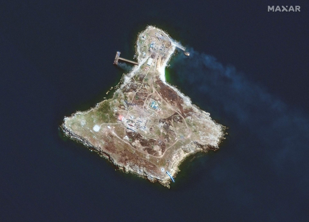 Satelitná snímka Hadieho ostrova. FOTO: Maxar Technologies