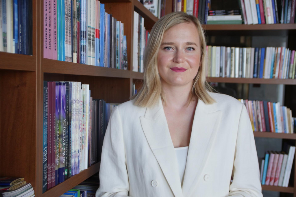 Poslankyňa z klubu SaS Vladim&iacute;ra Marcinkov&aacute; FOTO: HN/Marek Daňo