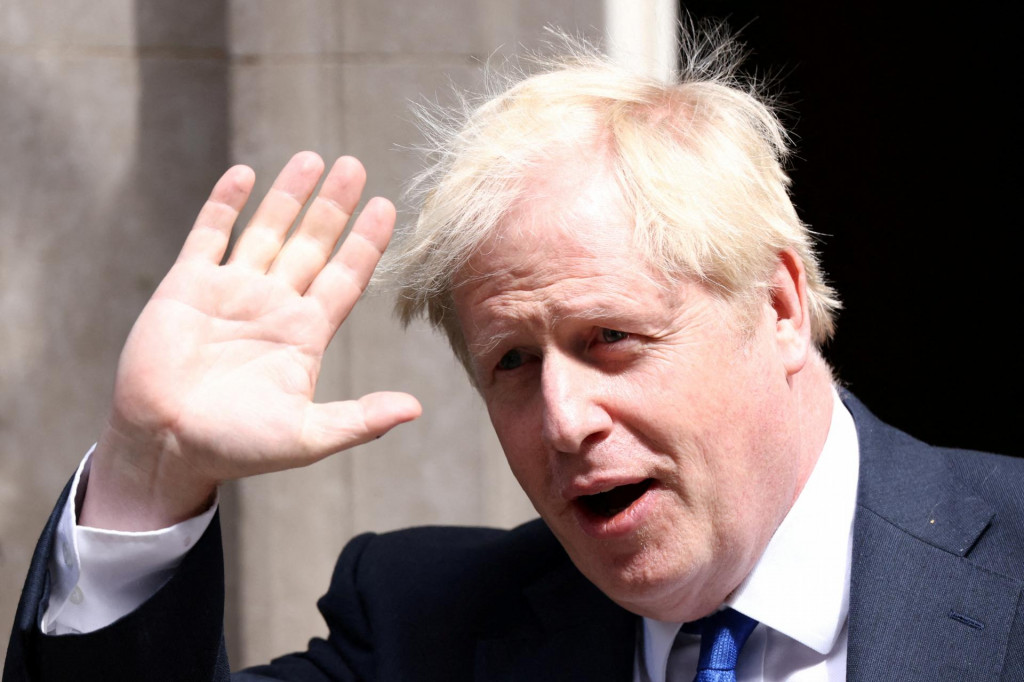 Britský premiér Boris Johnsonna Downing Street v Londýne, Británia 6. júla 2022. FOTO: REUTERS