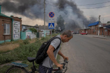 Ukrajinské mesto Sloviansk po ruskom ostreľovaní. FOTO: Reuters