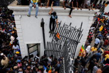 Demonštrácie na Srí Lanke. FOTO: Reuters