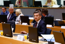 Chorvátsky minister financií Marko Primorac očakáva stretnutie ministrov financií Európskej únie v Bruseli. FOTO: Reuters