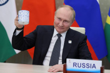 Ruský prezident Vladimir Putin na summite krajín BRICS. FOTO: Reuters