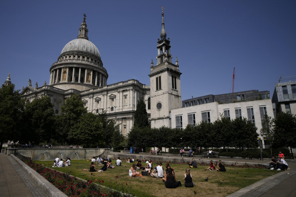 Katedrála St. Paul‘s v Londýne 19. júla 2022. FOTO: TASR/AP