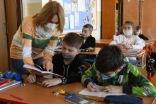 Spojená škola Tarasa Ševčenka v Prešove prijala 108 žiakov z Ukrajiny. FOTO: TASR/Milan Kapusta
