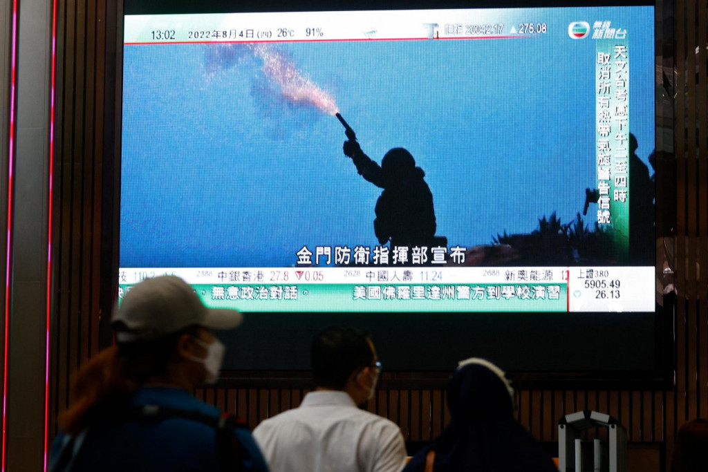 Čínska ľudová oslobodzovacia armáda začala vojenské cvičenia vrátane ostreľovania vo vodách a vo vzdušnom priestore obklopujúcom ostrov Taiwan. FOTO: Reuters