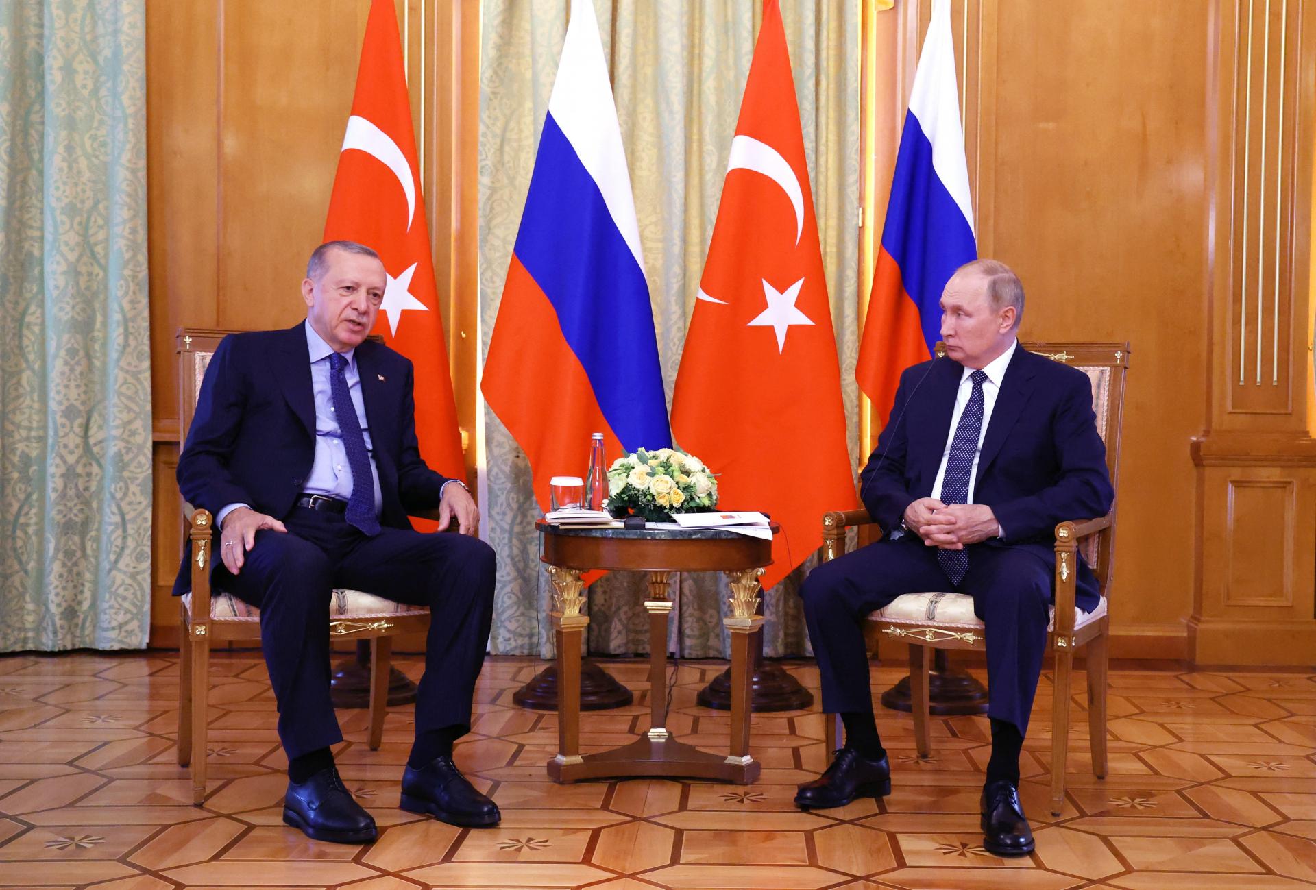 Erdogan po rokovaní s Putinom: Turecko bude Rusku za časť dodávok plynu platiť v rubľoch
