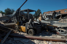 Zničený dom na Ukrajine, ilustračný obrázok. FOTO: Reuters