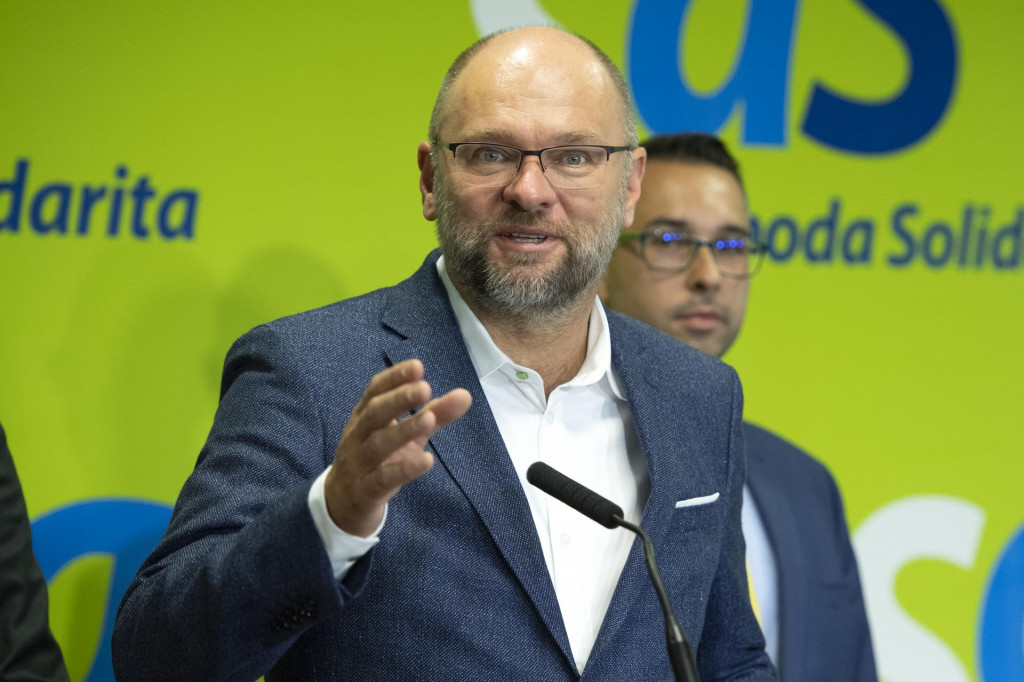 Predseda strany Sloboda a Solidarita (SaS) Richard Sul&iacute;k. FOTO: TASR/Pavel Neubauer
