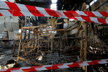 Budova väznice, ktorá bola poškodená ostreľovaním v júli počas ukrajinsko-ruského konfliktu. FOTO: Reuters
