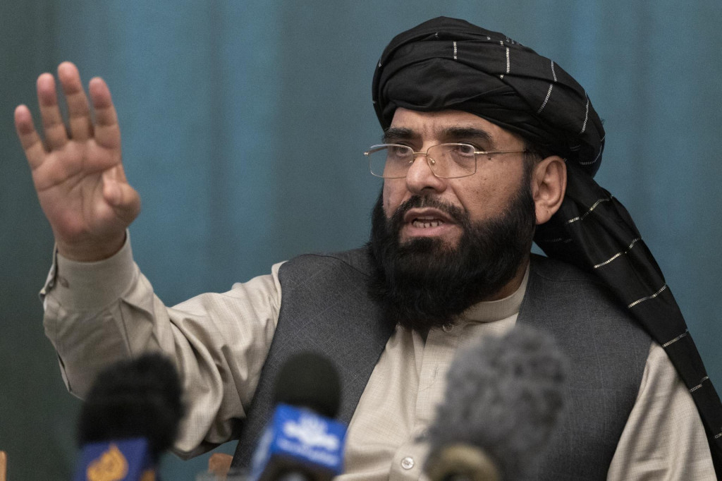Hovorca afganského hnutia Taliban Suhajl Šáhín. FOTO: TASR/AP