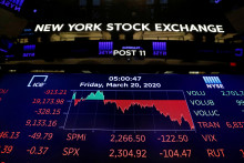 Ilustračná fotografia newyorskej burzy New York Stock Exchange. FOTO: REUTERS