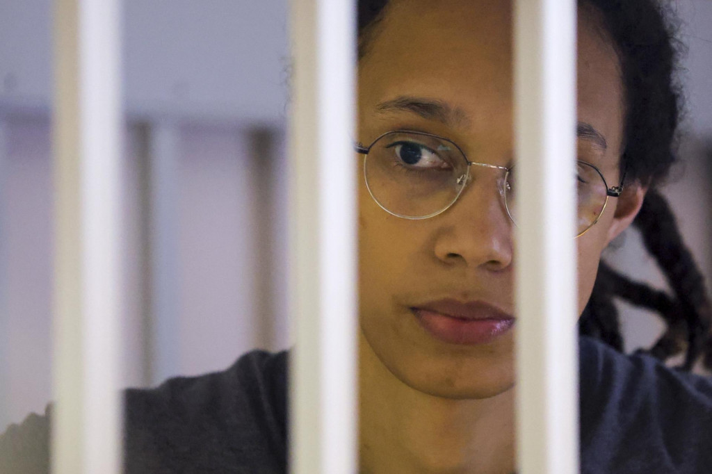 Americká basketbalistka Brittney Grinerová v ruskom väzení. FOTO: TASR/AP

