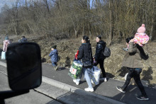 Vojnoví utečenci z Ukrajiny. FOTO: František Iván