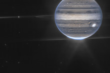 Záber na planétu Jupiter, ktorý zhotovil ďalekohľad Jamesa Webba. FOTO: TASR/AP
