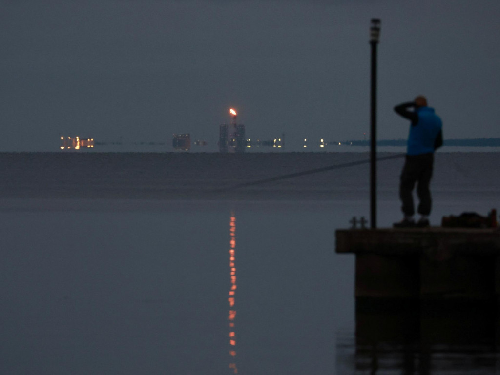 Erupcia plynu v zálive Portovaya na pobreží Fínskeho zálivu v Leningradskej oblasti. FOTO: Reuters