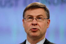 Európsky komisár Valdis Dombrovskis. FOTO: Reuters