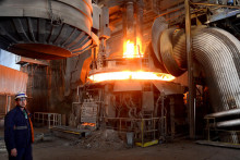 Východoslovenská oceliareň Slovakia Steel Mills.  FOTO: TASR/František Iván