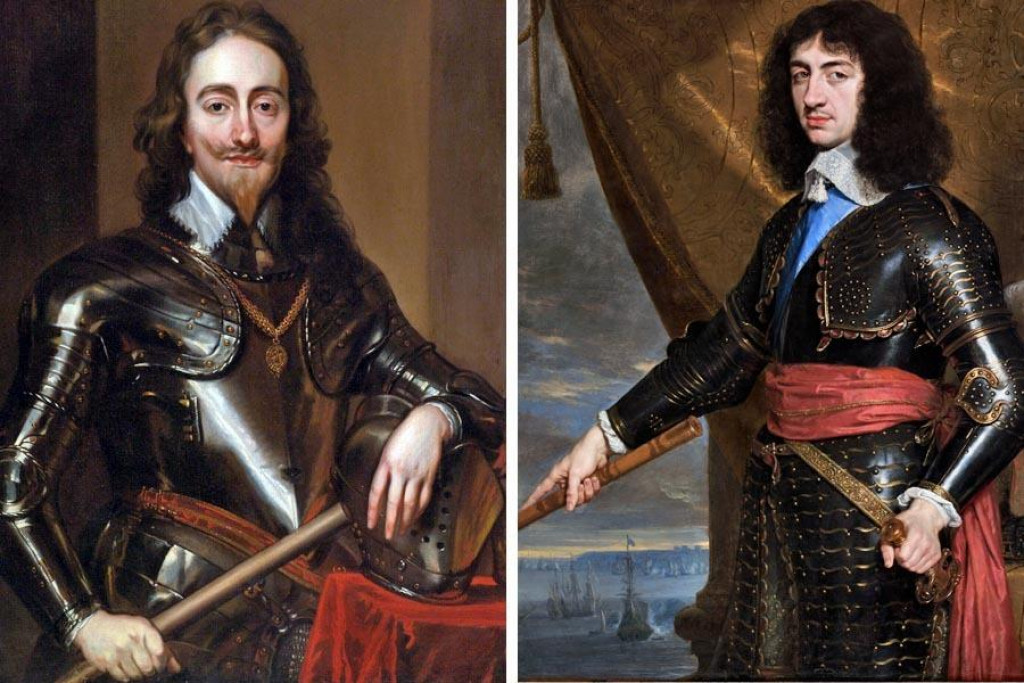 Králi Karol I. (vľavo) a jeho syn Karol II. sú dodnes vnímaní ako kontroverzné postavy anglickej histórie.