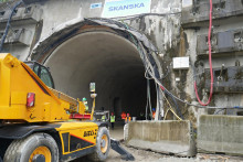 Tunel Vi�ňové počas mimoriadneho kontrolného dňa na výstavbe diaľnice D1 Lietavská Lúčka � Dubná Skala. FOTO: TASR - Erika Ďurčová
