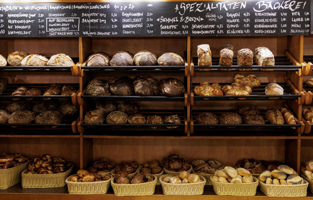 Chlieb a iné pečivo v mníchovskej pekárni. FOTO: Reuters