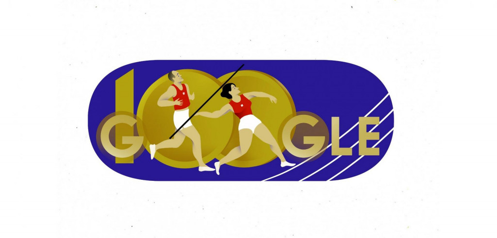Google Doodle dnes zobrazuje jednu z najslávnejších športových dvojíc sveta - Emila a Danu Zátopkovcov. Narodili sa pred 100 rokmi v ten istý deň, teda 19. septembra 1922. FOTO: Google