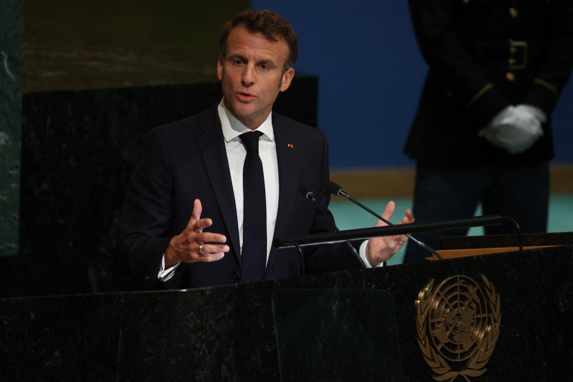 Macron v OSN označil Ruskú inváziu na Ukrajinu za návrat do doby imperializmu