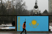 Zástava Kazachstanu. FOTO: Reuters