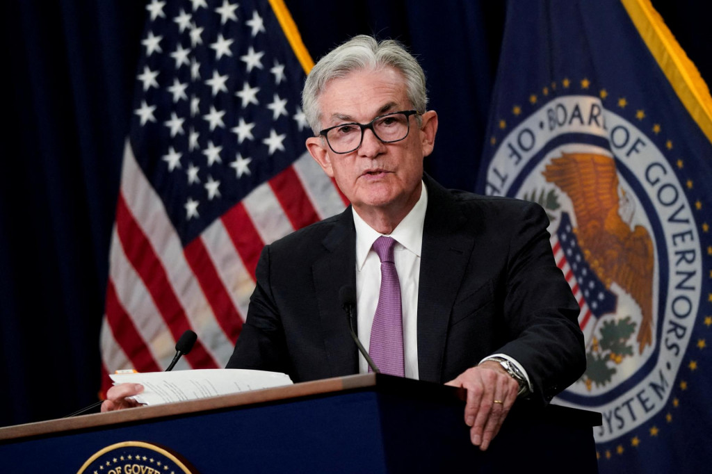Šéf amerického Fedu Jerome Powell nezaváhal a tretíkrát v rade za sebou v septembri zvýšil úrokové sadzby o 75 bázických bodov. FOTO: Reuters