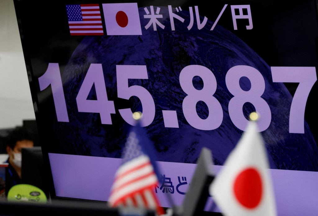 Výmenný kurz japonského jenu oproti doláru. FOTO: Reuters
