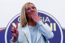 Giorgia Meloniová, líderka krajne pravicovej strany Bratia Talianska. FOTO: REUTERS