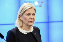 Švédska premiérka v demisii Magdalena Anderssonová. FOTO: TASR/AP

