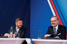 Český minister vnútra Vít Rakušan premiér Petr Fiala. FOTO: Reuters