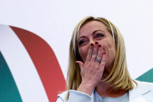 Giorgia Meloniová, líderka krajne pravicovej strany Bratia Talianska. FOTO: Reuters