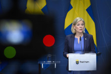 Švédska sociálnodemokratická premiérka Magdalena Anderssonová. FOTO: TASR/AP