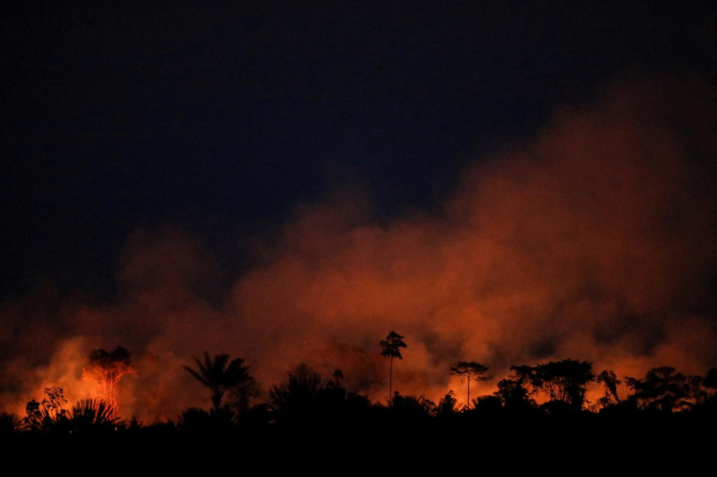 Požiar časti Amazonského pralesa v Brazílii. FOTO: Reuters