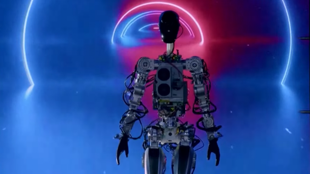Tesla predstavuje svojho nového humanoidného robota Optimus.