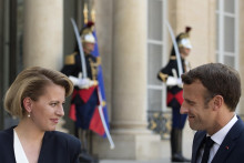 Na snímke francúzsky prezident Emmanuel Macron a prezidentka SR Zuzana Čaputová počas stretnutia 24. júla 2019 v Elyzejskom paláci v Paríži.

FOTO: TASR/M. Baumann