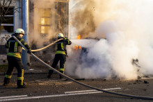 Raketový útok na Kyjev z 10. októbra. FOTO TASR/AP