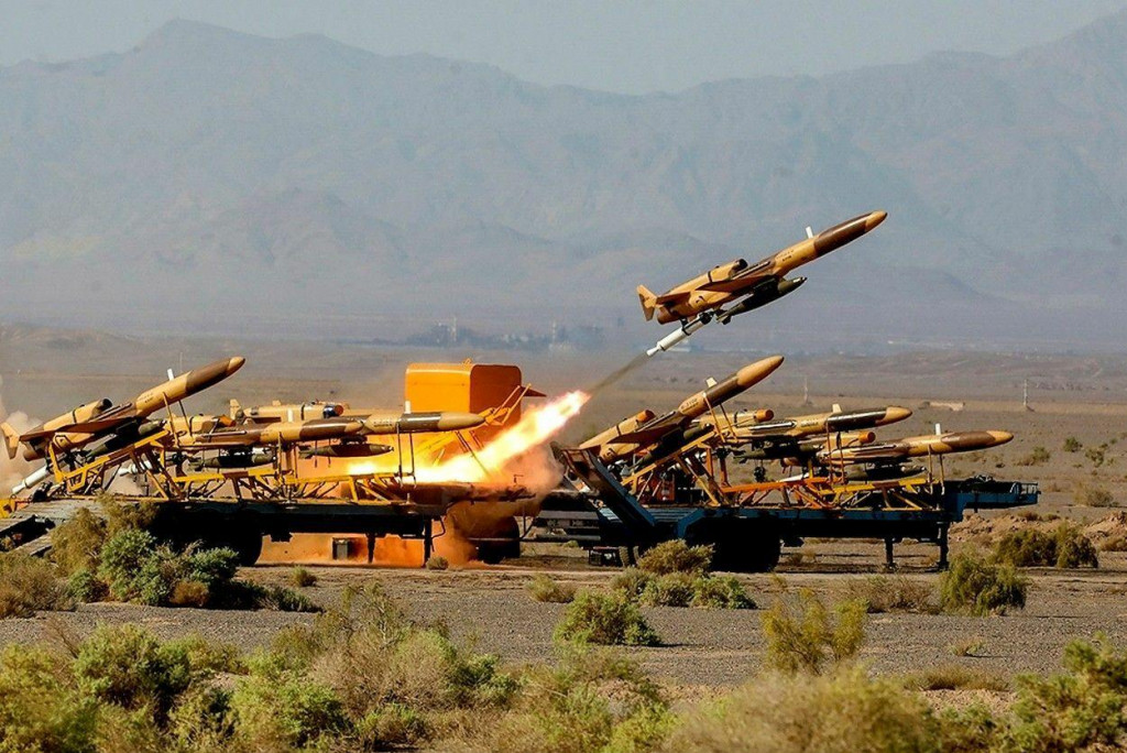 Testy ir&aacute;nskeho samovražedn&eacute;ho dronu &Scaron;ah&iacute;d. FOTO: Profimedia