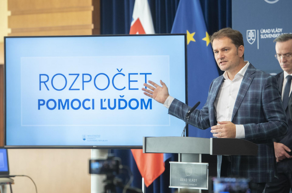 Minister financi&iacute; SR Igor Matovič predstavuje rozpočet. FOTO: TASR/M. Baumann