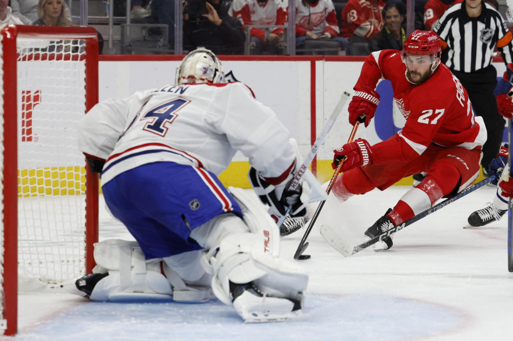 Zápas Montrealu Canadiens - Red Wings. FOTO: USA TODAY Sports/Rick Osentoski
