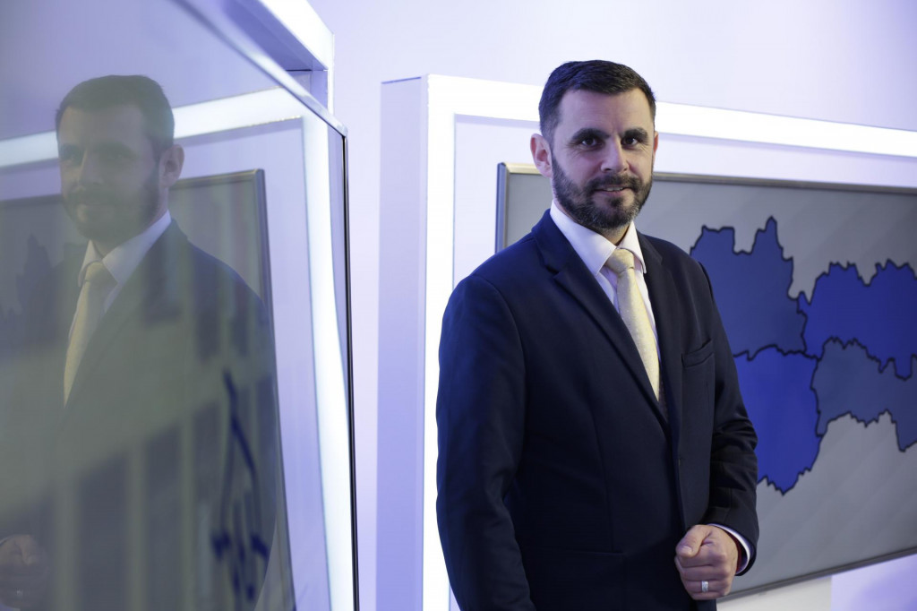 J&aacute;n Mažg&uacute;t, kandid&aacute;t Smeru-SD na bratislavsk&eacute;ho župana. FOTO: HN/Filip Duffala