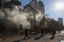 Centrum Kyjeva po ruskom útoku. FOTO: REUTERS